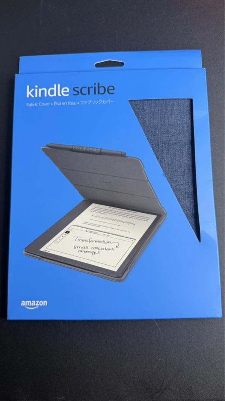 Amazon Kindle Scribe Fabric Folio Cover with Magnetic Attach, Sleek Protective C